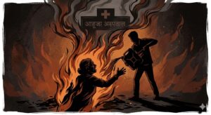 आहूजा अस्पताल के पूर्व कर्मी ने पिता पर पेट्रोल छिड़क आग लगाई
