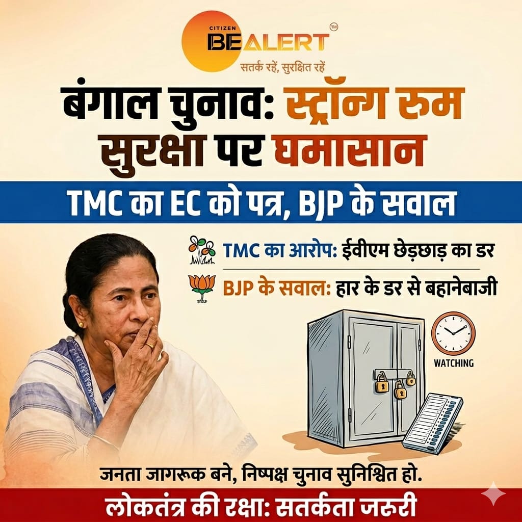 बंगाल चुनाव: स्ट्रॉन्ग रूम सुरक्षा को लेकर घमासान, TMC ने EC को लिखा पत्र, BJP ने उठाए सवाल