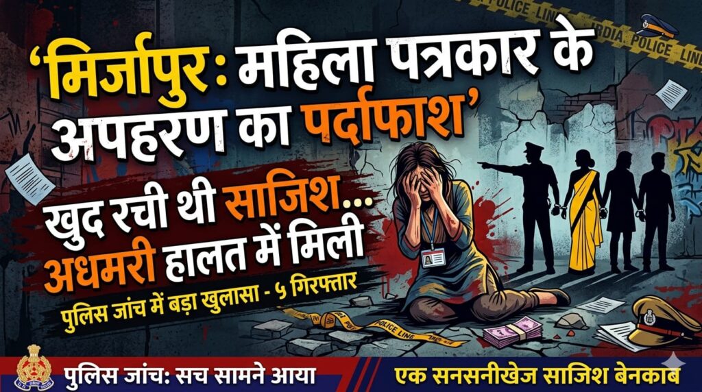 मिर्जापुर में महिला पत्रकार के कथित अपहरण मामले का पुलिस ने बड़ा खुलासा किया है, जांच में सामने आया कि यह पूरा मामला